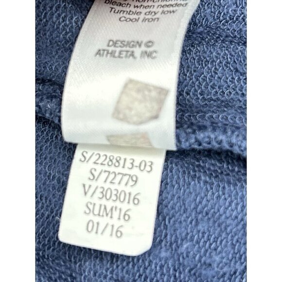 Athleta Studio Wrap Open Front Sweater Jacket Womens Sm Magnetic Clasp Navy Blue - Picture 9 of 11